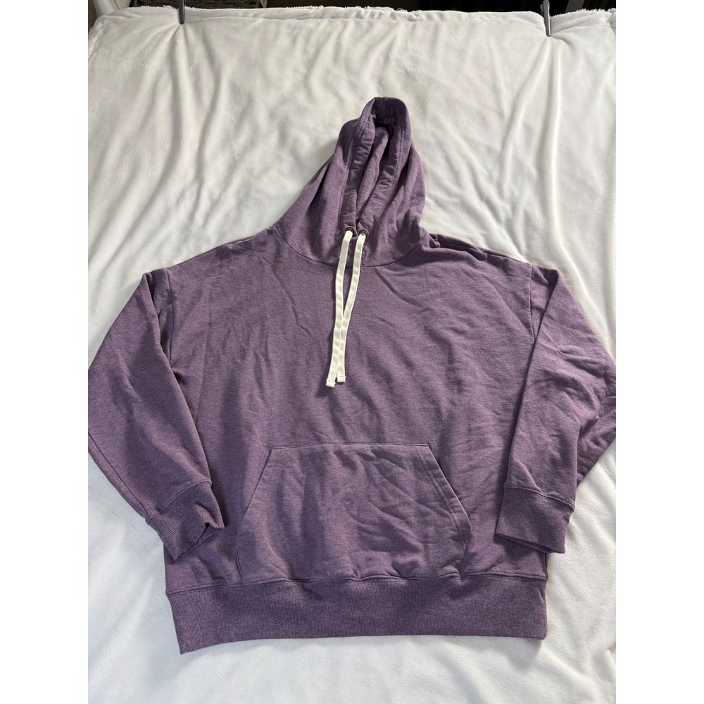 Buffalo David Bitton Womens Purple Heathered Pullover Hoodie Sweatshirt Size M